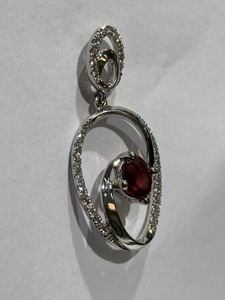 ruby and diamond earrings