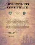Gasparilla's Treasure Certificate 9