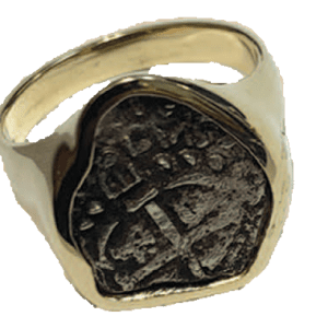 Gasparilla's Treasure - Billon coin set in Gold