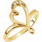 Valentine’s Day gifts - heart ring w/diamonds