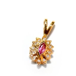 Ruby and diamond pendant